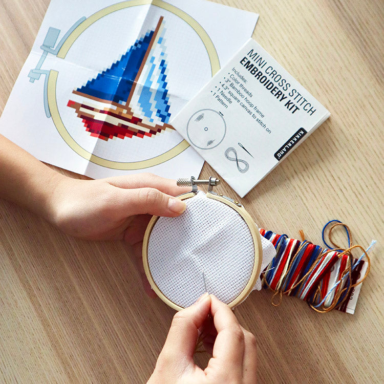 Sailboat Mini Cross-Stitch Kit