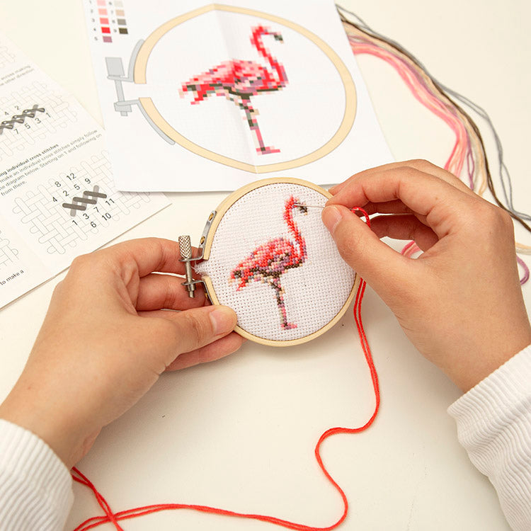 Flamingo Mini Cross-Stitch Kit