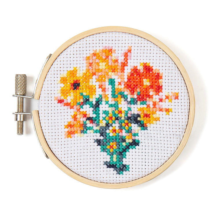 Flowers Mini Cross-Stitch Kit