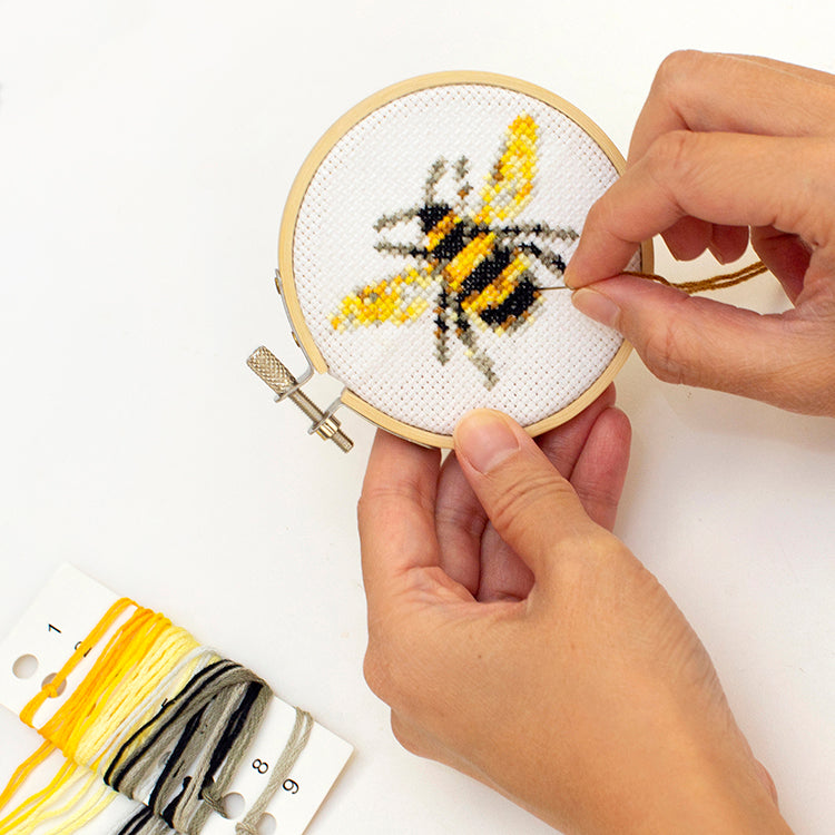 Bee Mini Cross-Stitch Kit