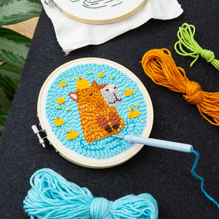Capybara Punch Needle Craft Kit