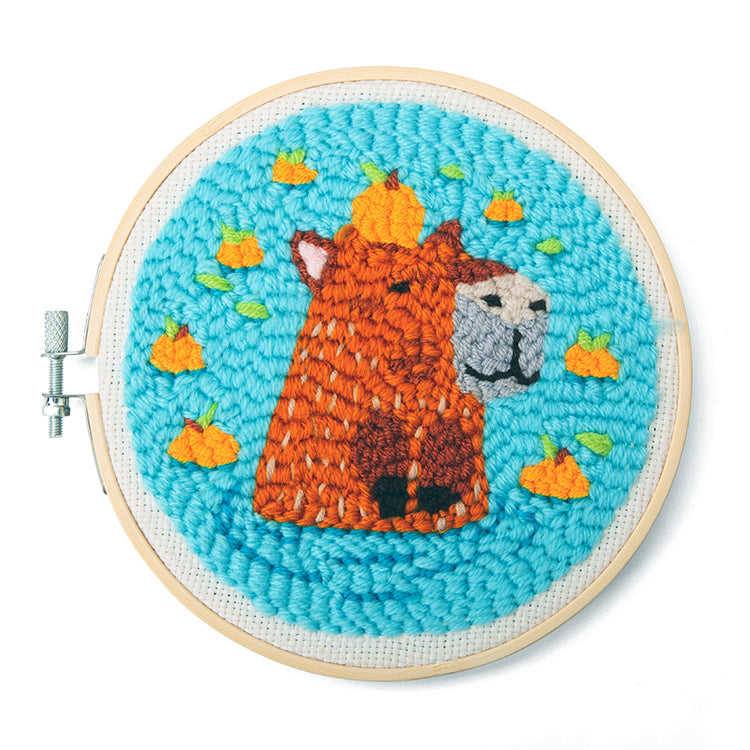 Capybara Punch Needle Craft Kit