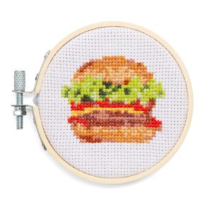 Burger Mini Cross-Stitch Kit Burger Mini Cross-Stitch Kit