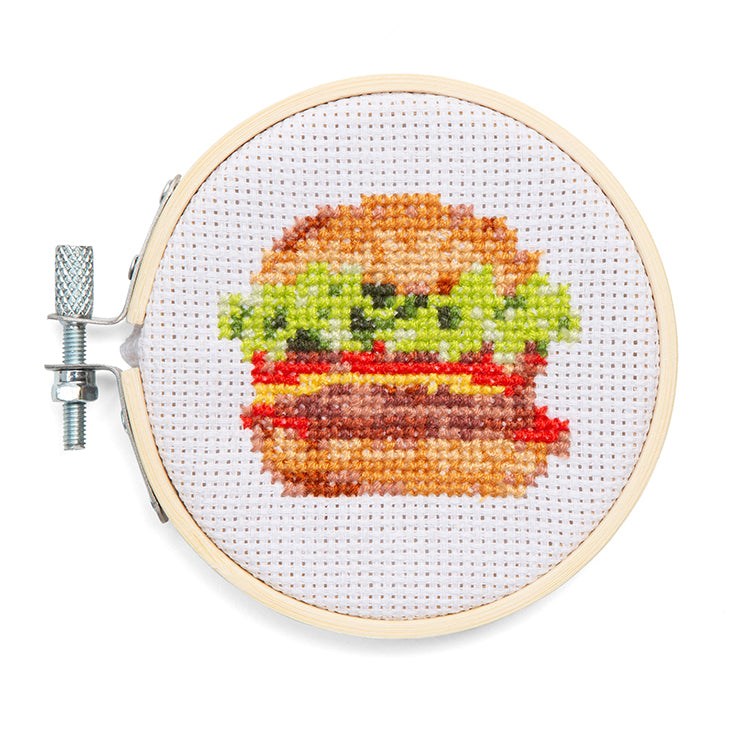 Burger Mini Cross-Stitch Kit